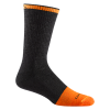 Darn Tough Men's Steely Micro Crew Midweight Cushioned Merino Wool Work Socks Graphite Orange Steel Toe Industrial Boot Socks